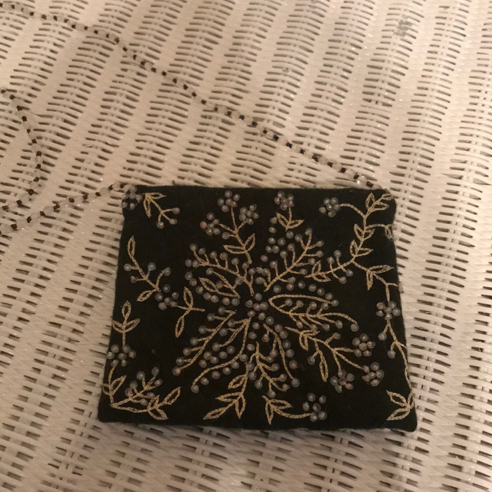 Forest green crossbody beaded evening bag